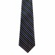 Kravata čierno-modrá pásikovaná